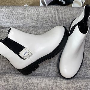 NEW white booties size 10